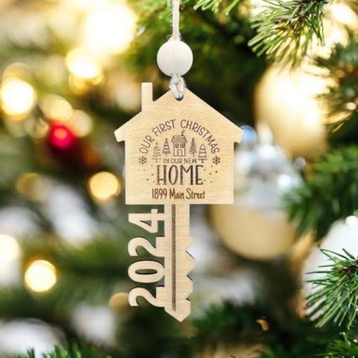 First home Christmas key ornament