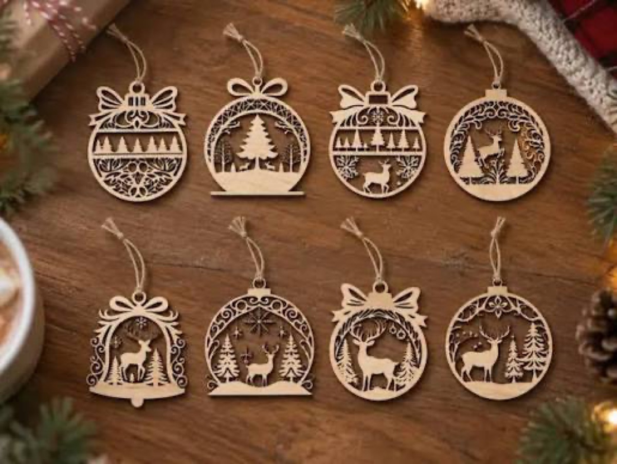 Layered Christmas ornament set
