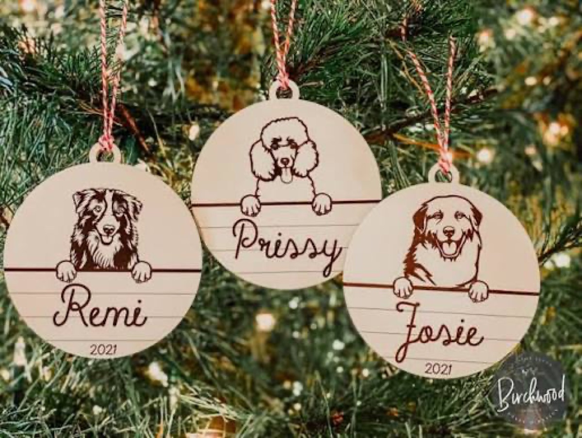 Pet portrait Christmas ornaments