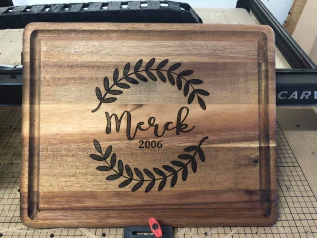 Family name cutting board